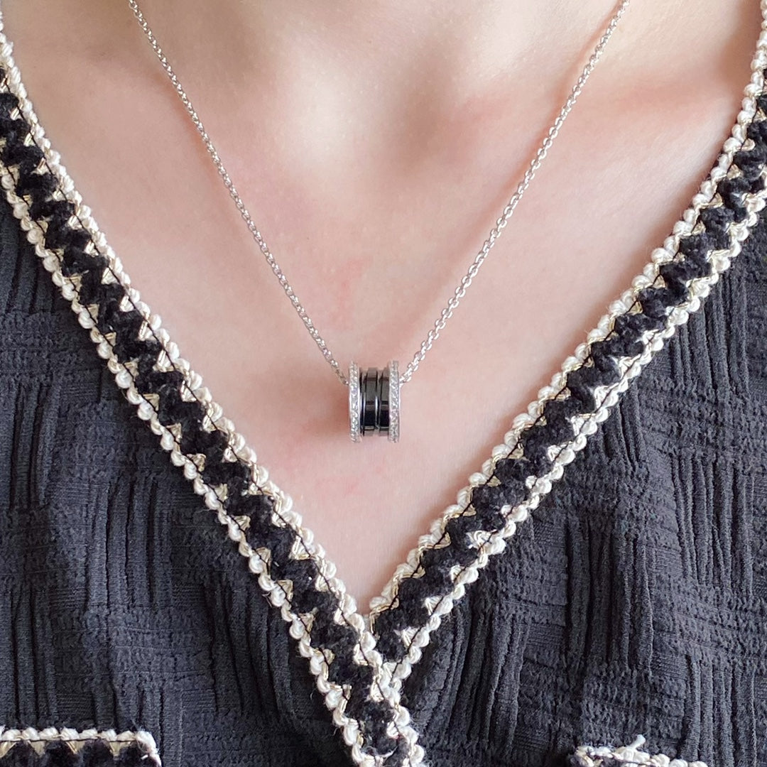 [Luxe Jewelry]ZERO 1 DIAMOND CERAMIC NECKLACE