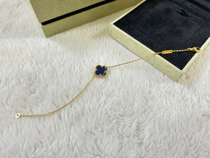 [Luxe Jewelry]CLOVER 1 MOTIF PIETERSITE BRACELET