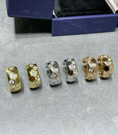 [Luxe Jewelry]BEE LOVE DIAMOND HOOP EARRINGS