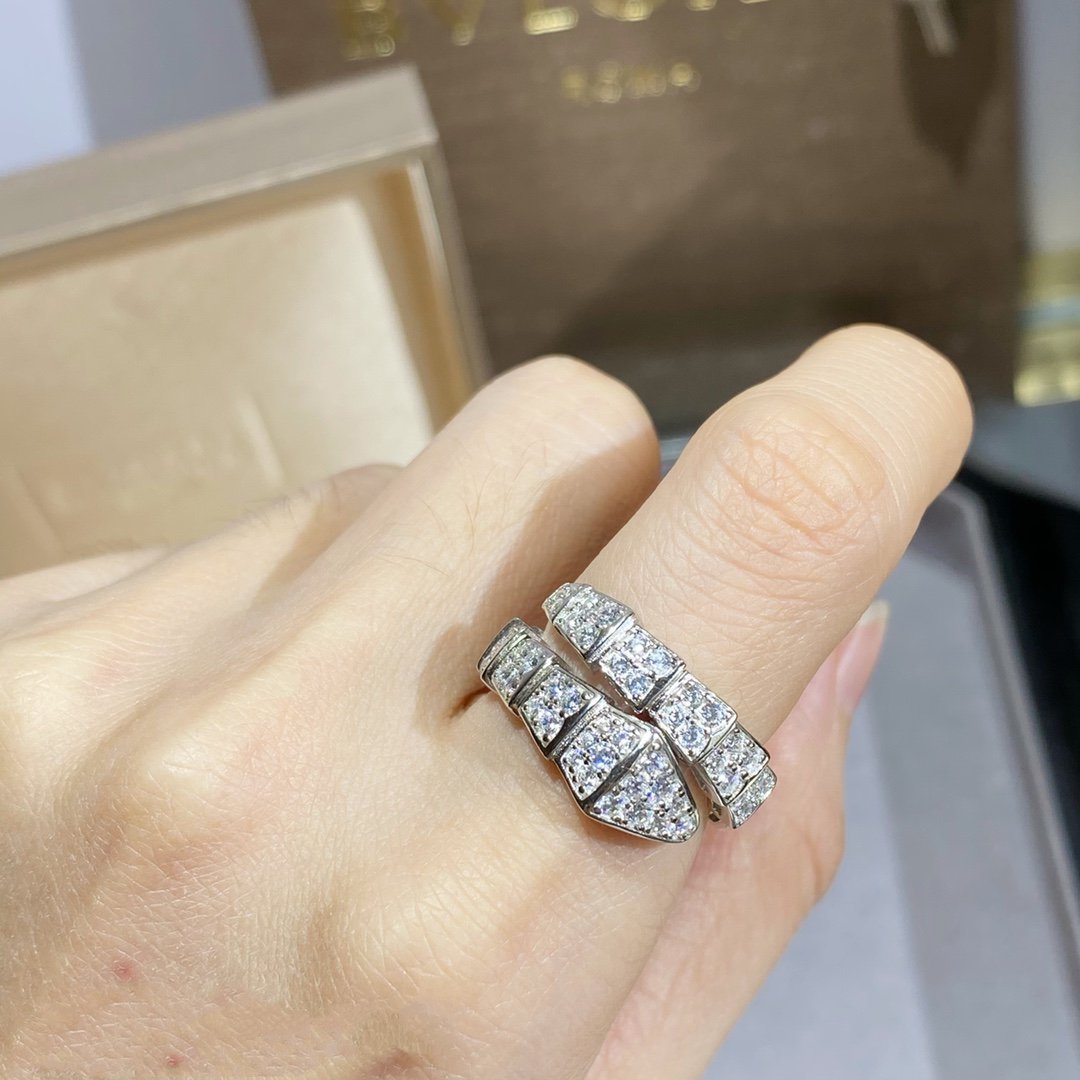 [Luxe Jewelry]SERPENTI RING SILVER DIAMOND PAVED