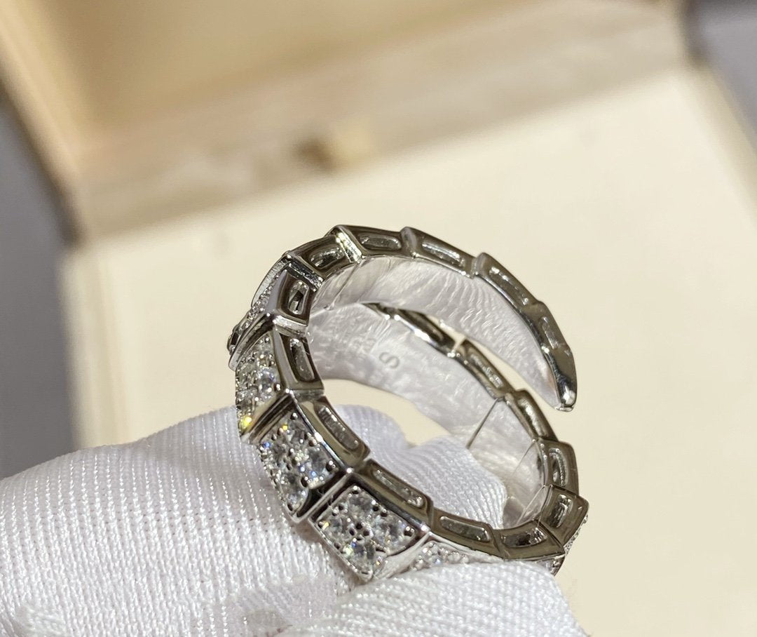 [Luxe Jewelry]SERPENTI RING SILVER DIAMOND PAVED