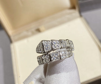 [Luxe Jewelry]SERPENTI RING SILVER DIAMOND PAVED