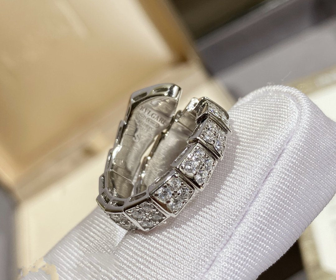 [Luxe Jewelry]SERPENTI RING SILVER DIAMOND PAVED