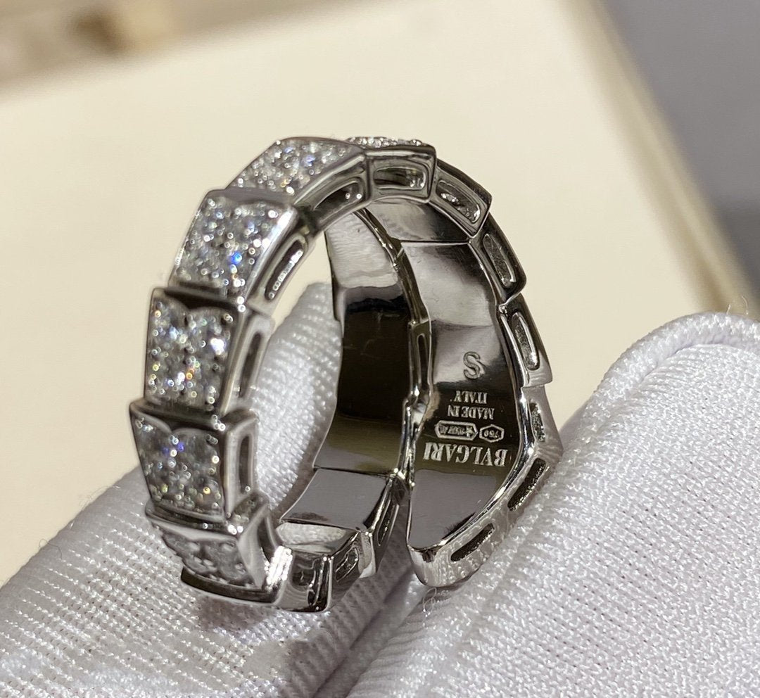 [Luxe Jewelry]SERPENTI RING SILVER DIAMOND PAVED