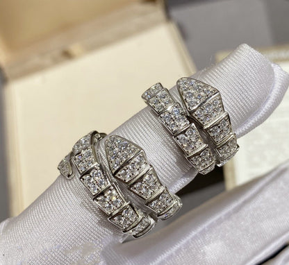 [Luxe Jewelry]SERPENTI RING SILVER DIAMOND PAVED