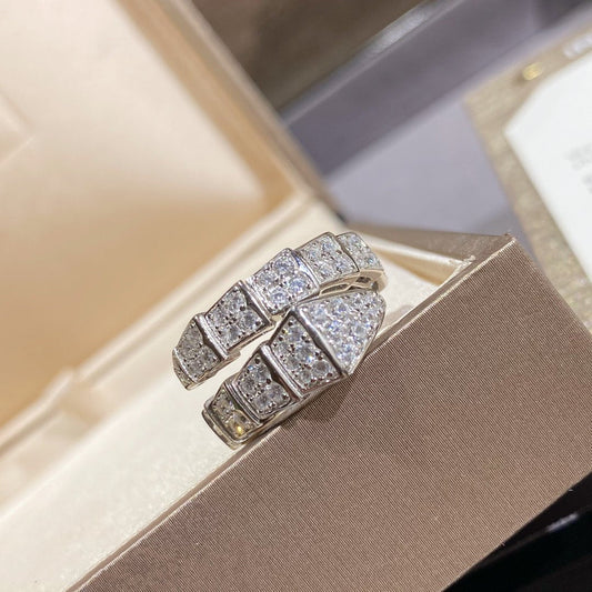 [Luxe Jewelry]SERPENTI RING SILVER DIAMOND PAVED