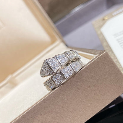 [Luxe Jewelry]SERPENTI RING SILVER DIAMOND PAVED