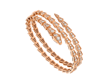 [Luxe Jewelry]SERPENTI BRACELET PINK GOLD DIAMOND DOUBLE ROW