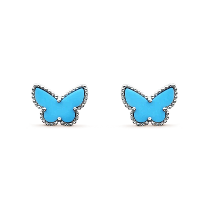 [Luxe Jewelry]BUTTERFLY TURQUOISE EARRINGS SILVER