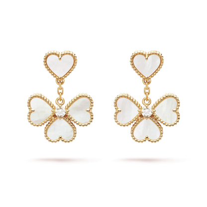 [Luxe Jewelry]CLOVER SWEET WHITE MOP EARRINGS