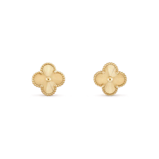 [Luxe Jewelry]CLOVER MINI 9.5MM LASER EARRINGS