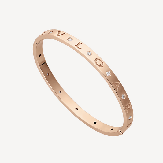 [Luxe Jewelry]ZERO 1 PINK GOLD 12 DIAMONDS BRACELET