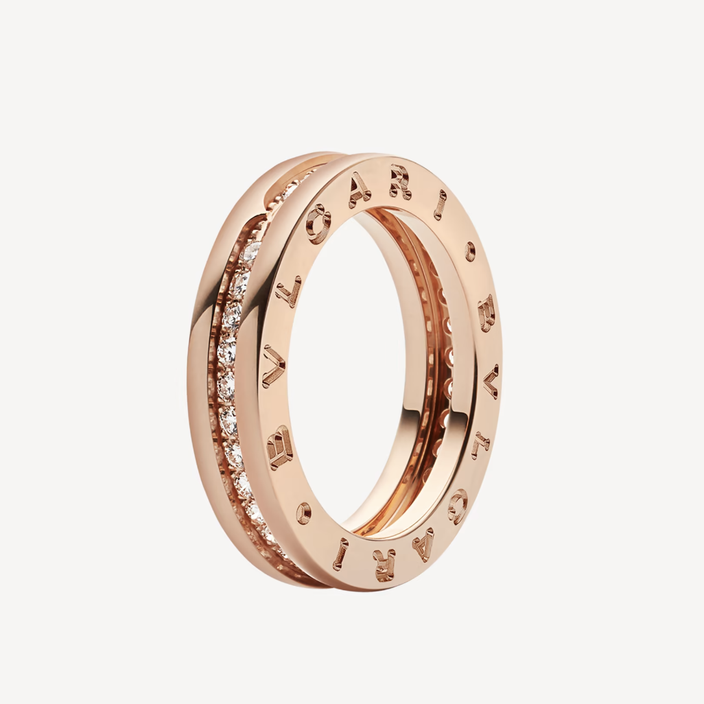 [Luxe Jewelry]ZERO 1 ONE-BAND PAVED DIAMONDS ON THE SPIRAL RING