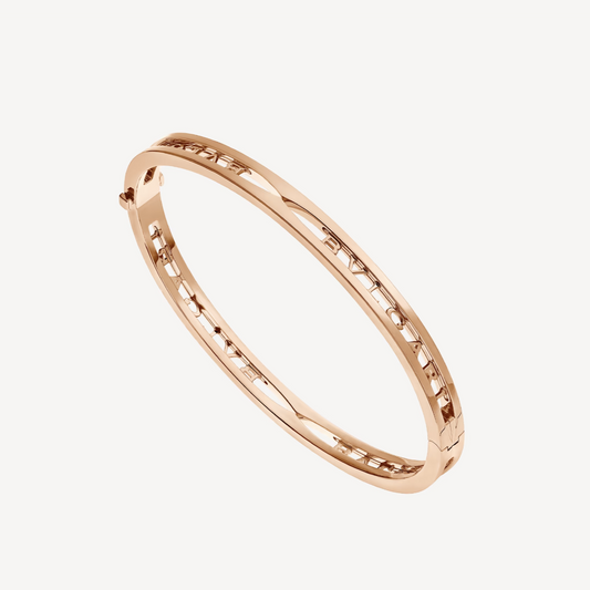 [Luxe Jewelry]ZERO 1 SPIRAL LOGO PINK GOLD BRACELET