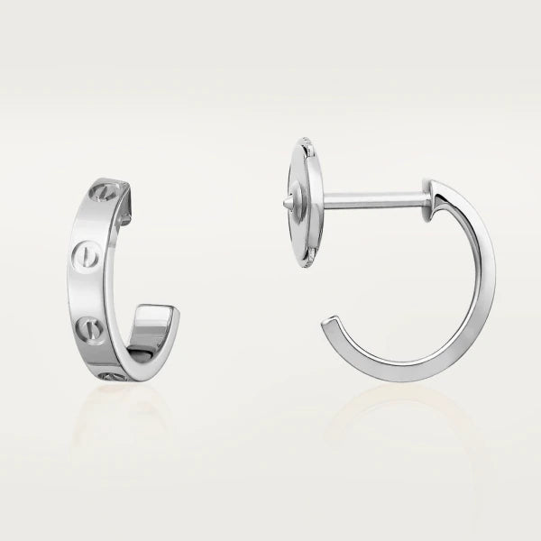 [Luxe Jewelry]LOVE EARRINGS 2.65MM SILVER