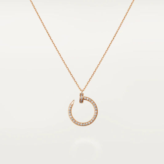 [Luxe Jewelry]JUSTE NECKLACE PINK GOLD DIAMONDS