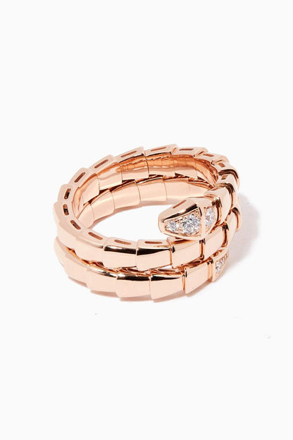 [Luxe Jewelry]SERPENTS DOUBLE ROW DIAMOND RING