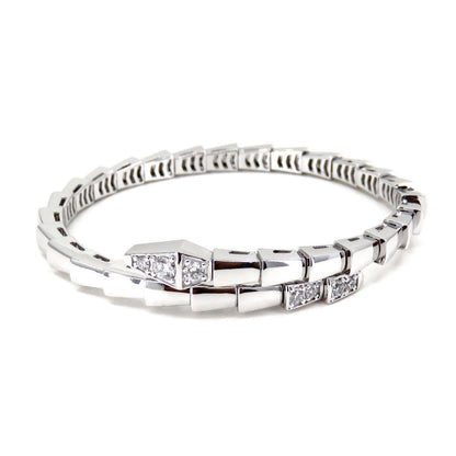 [Luxe Jewelry]SERPENTI BRACELET DIAMONDS SILVER