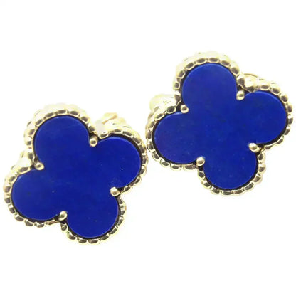 [Luxe Jewelry]CLOVER MINI 9.5MM TURQUOISE EARRINGS