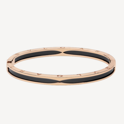 [Luxe Jewelry]ZERO 1 PINK GOLD WITH BLACK CERAMIC BRACELET