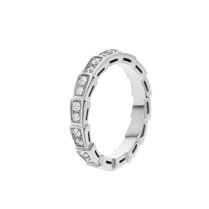 [Luxe Jewelry]SERPENTI RING SILVER DIAMOND PAVED 3MM