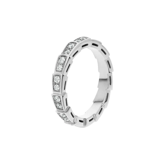 [Luxe Jewelry]SERPENTI RING SILVER DIAMOND PAVED 3MM