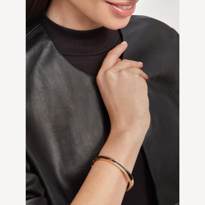 [Luxe Jewelry]ZERO 1 PINK GOLD WITH BLACK CERAMIC BRACELET