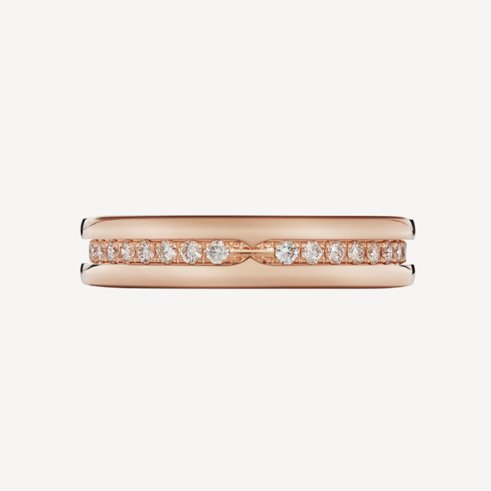 [Luxe Jewelry]ZERO 1 ONE-BAND PAVED DIAMONDS ON THE SPIRAL RING