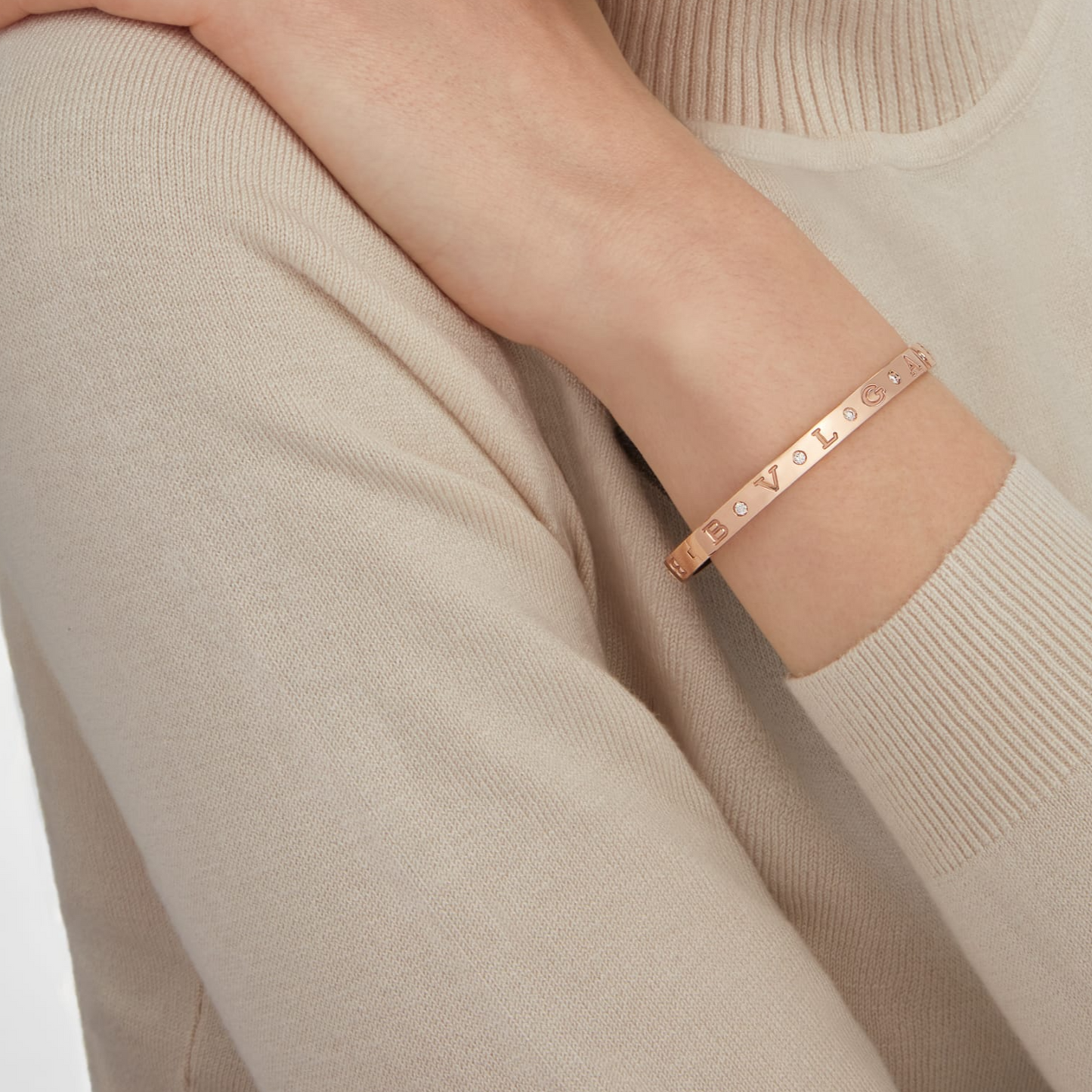 [Luxe Jewelry]ZERO 1 PINK GOLD 12 DIAMONDS BRACELET