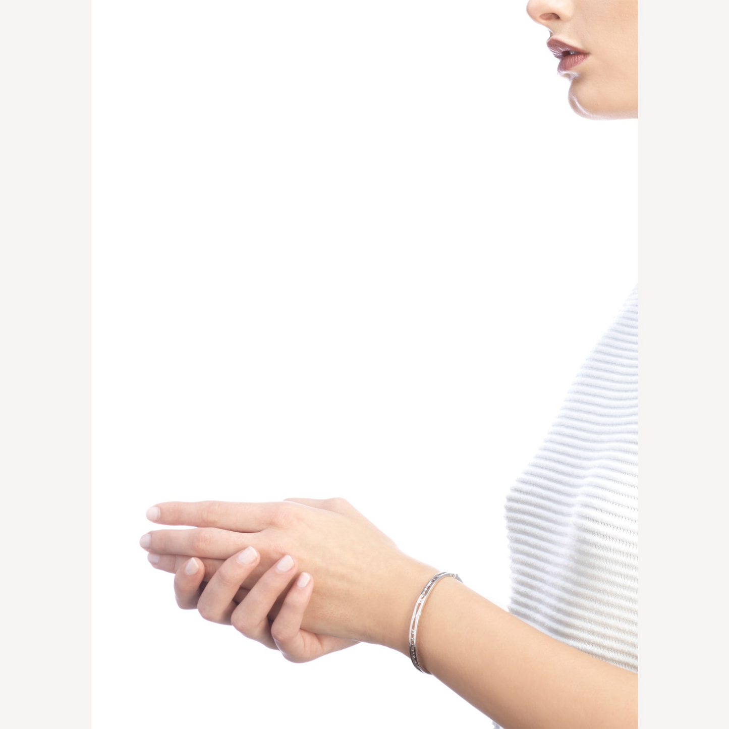 [Luxe Jewelry]ZERO 1 SPIRAL LOGO SILVER BRACELET