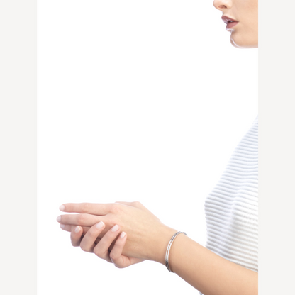 [Luxe Jewelry]ZERO 1 SPIRAL LOGO SILVER BRACELET