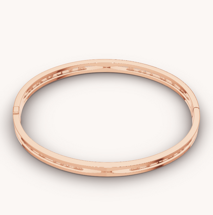 [Luxe Jewelry]ZERO 1 SPIRAL LOGO PINK GOLD BRACELET