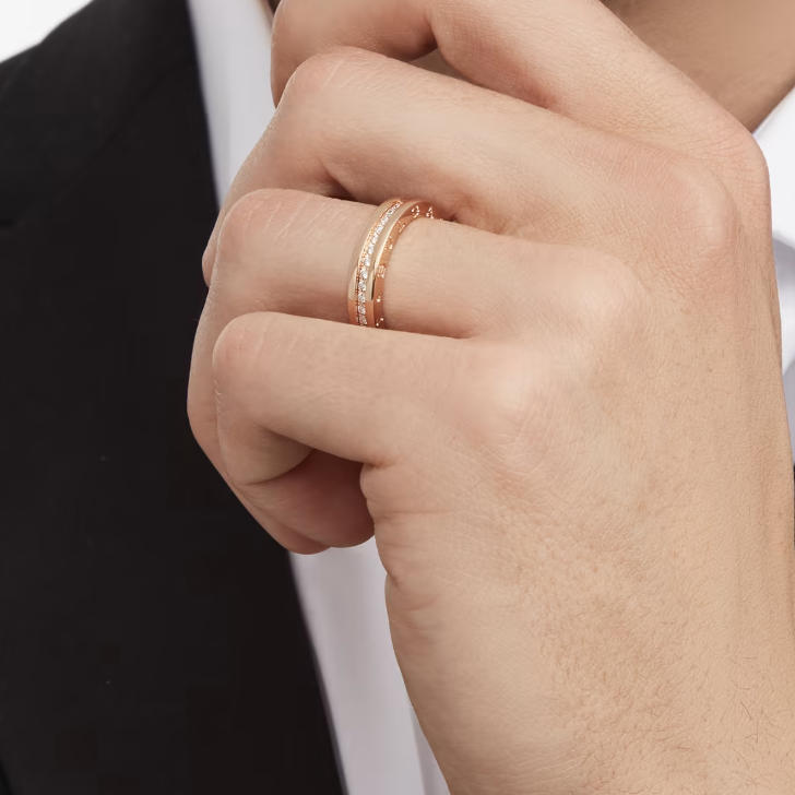 [Luxe Jewelry]ZERO 1 ONE-BAND PAVED DIAMONDS ON THE SPIRAL RING