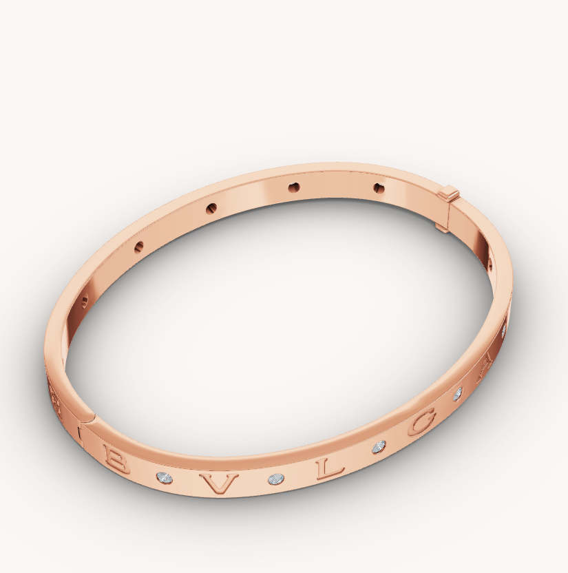 [Luxe Jewelry]ZERO 1 PINK GOLD 12 DIAMONDS BRACELET