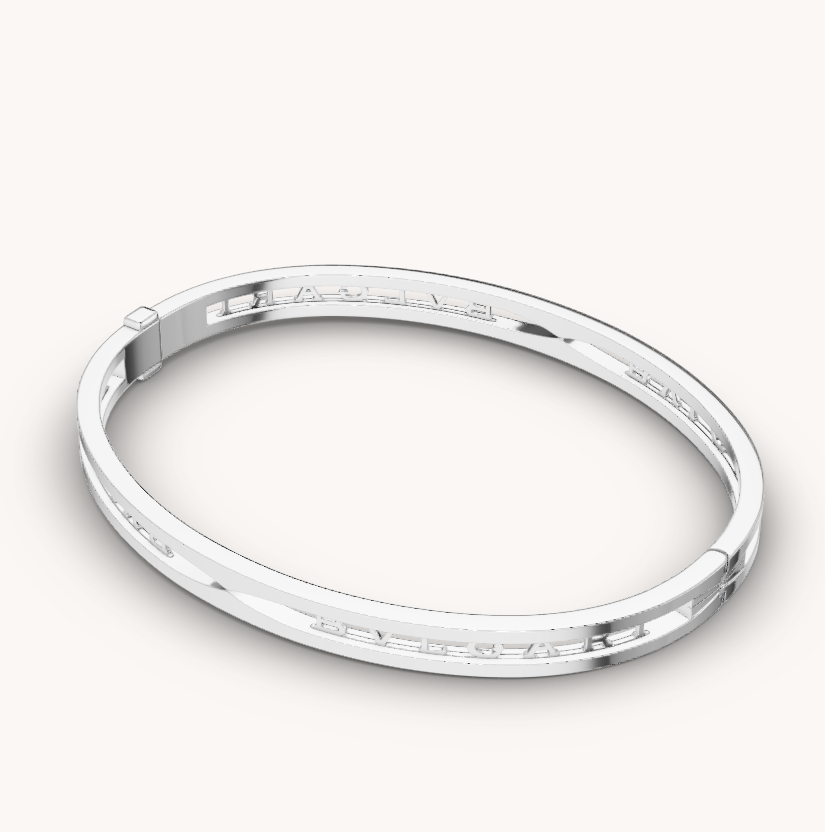 [Luxe Jewelry]ZERO 1 SPIRAL LOGO SILVER BRACELET