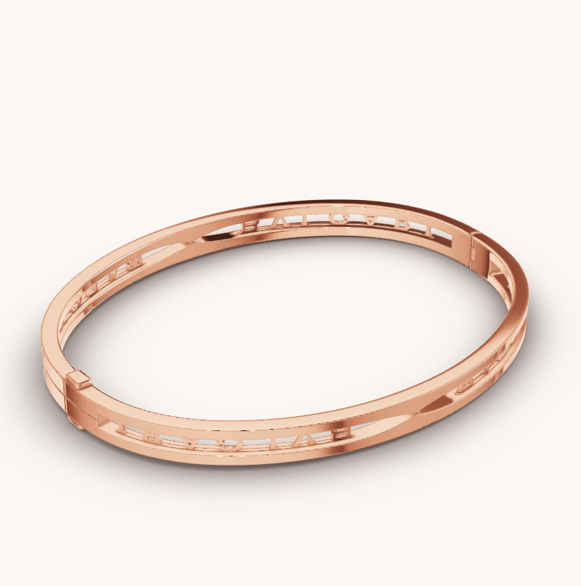 [Luxe Jewelry]ZERO 1 SPIRAL LOGO PINK GOLD BRACELET