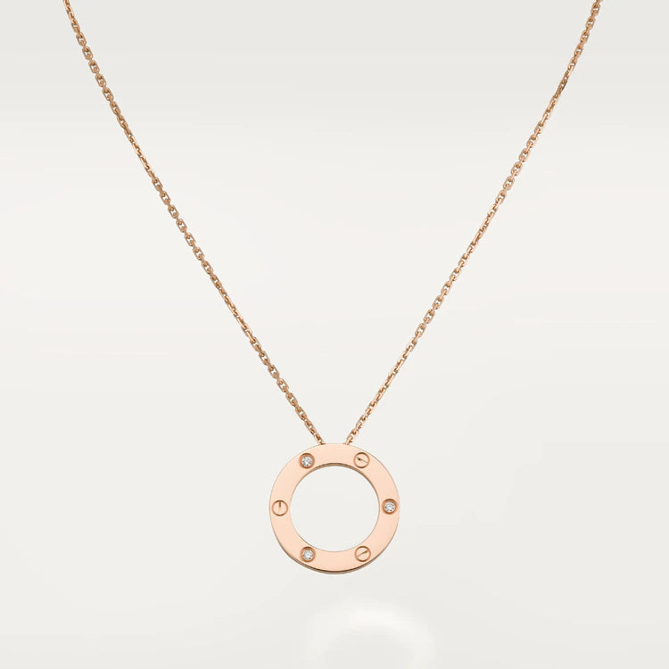 [Luxe Jewelry]LOVE NECKLACE 16MM 3 DIAMONDS