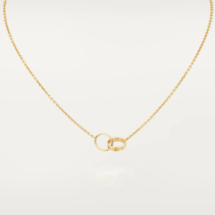 [Luxe Jewelry]LOVE NECKLACE DOUBLE RING GOLD