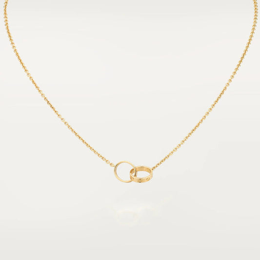 [Luxe Jewelry]LOVE NECKLACE DOUBLE RING GOLD