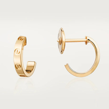 [Luxe Jewelry]LOVE EARRINGS 2.65MM PINK GOLD