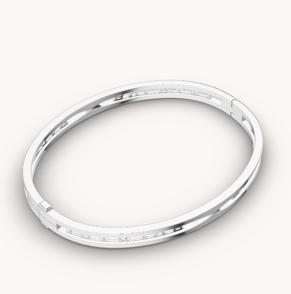 [Luxe Jewelry]ZERO 1 SPIRAL LOGO SILVER BRACELET