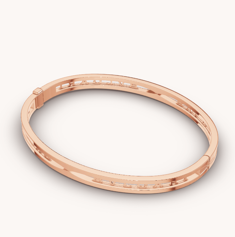 [Luxe Jewelry]ZERO 1 SPIRAL LOGO PINK GOLD BRACELET