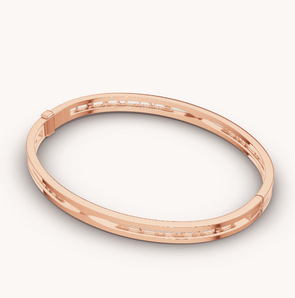 [Luxe Jewelry]ZERO 1 SPIRAL LOGO PINK GOLD BRACELET