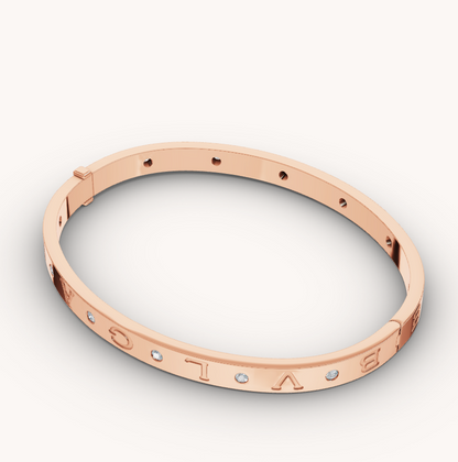 [Luxe Jewelry]ZERO 1 PINK GOLD 12 DIAMONDS BRACELET