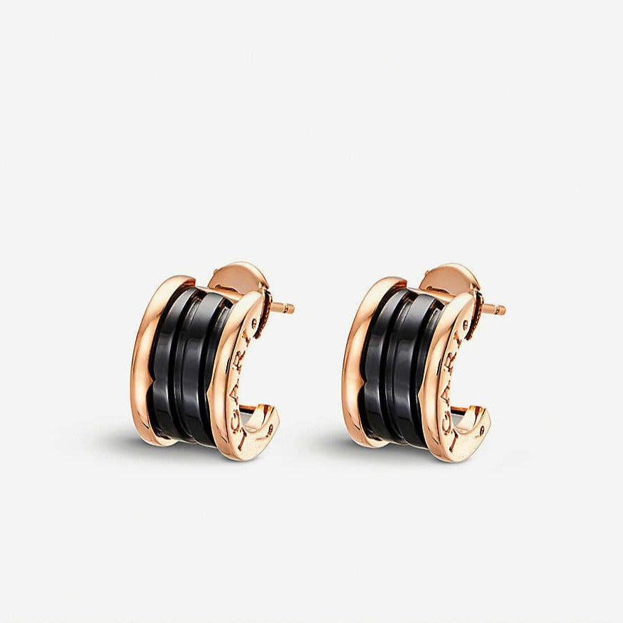 [Luxe Jewelry]ZERO 1 PINK GOLD CERAMIC EARRINGS