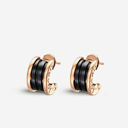 [Luxe Jewelry]ZERO 1 PINK GOLD CERAMIC EARRINGS