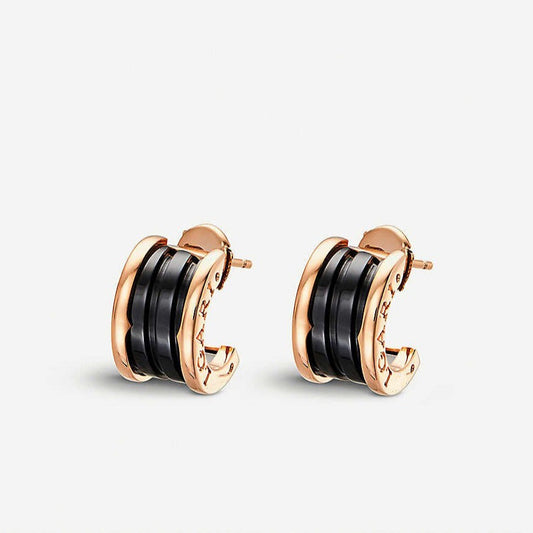 [Luxe Jewelry]ZERO 1 PINK GOLD CERAMIC EARRINGS