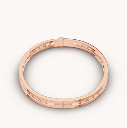 [Luxe Jewelry]ZERO 1 SPIRAL LOGO PINK GOLD BRACELET