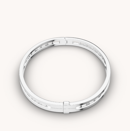 [Luxe Jewelry]ZERO 1 SPIRAL LOGO SILVER BRACELET