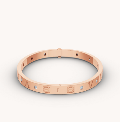 [Luxe Jewelry]ZERO 1 PINK GOLD 12 DIAMONDS BRACELET